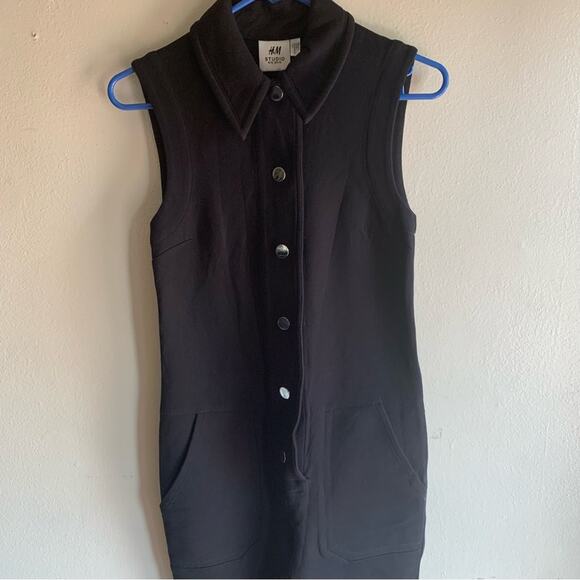 H&M Studio New Women’s Black Jumpsuit Flare Leg Limited Edition Size 2 - Picture 6 of 11